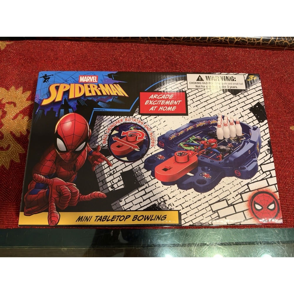 Marvel Spider-Man Mini Tabletop Baseball Pinball Portable Game - Ages 3+ - NEW